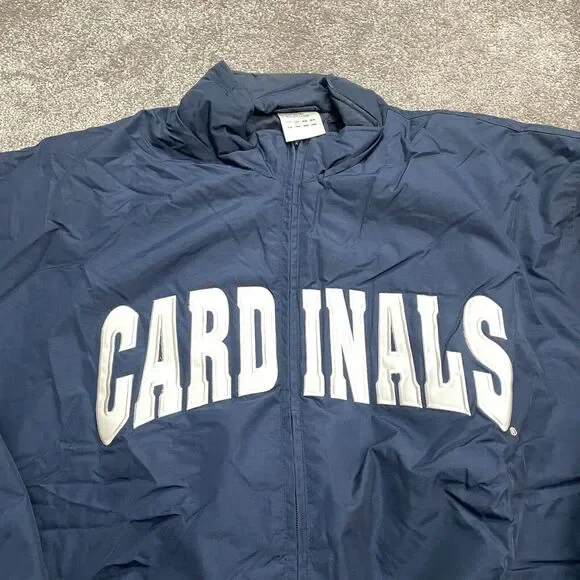 Adidas St. Louis Cardinals MLB Windbreaker Jacket Mens XL Blue Quilted Lining